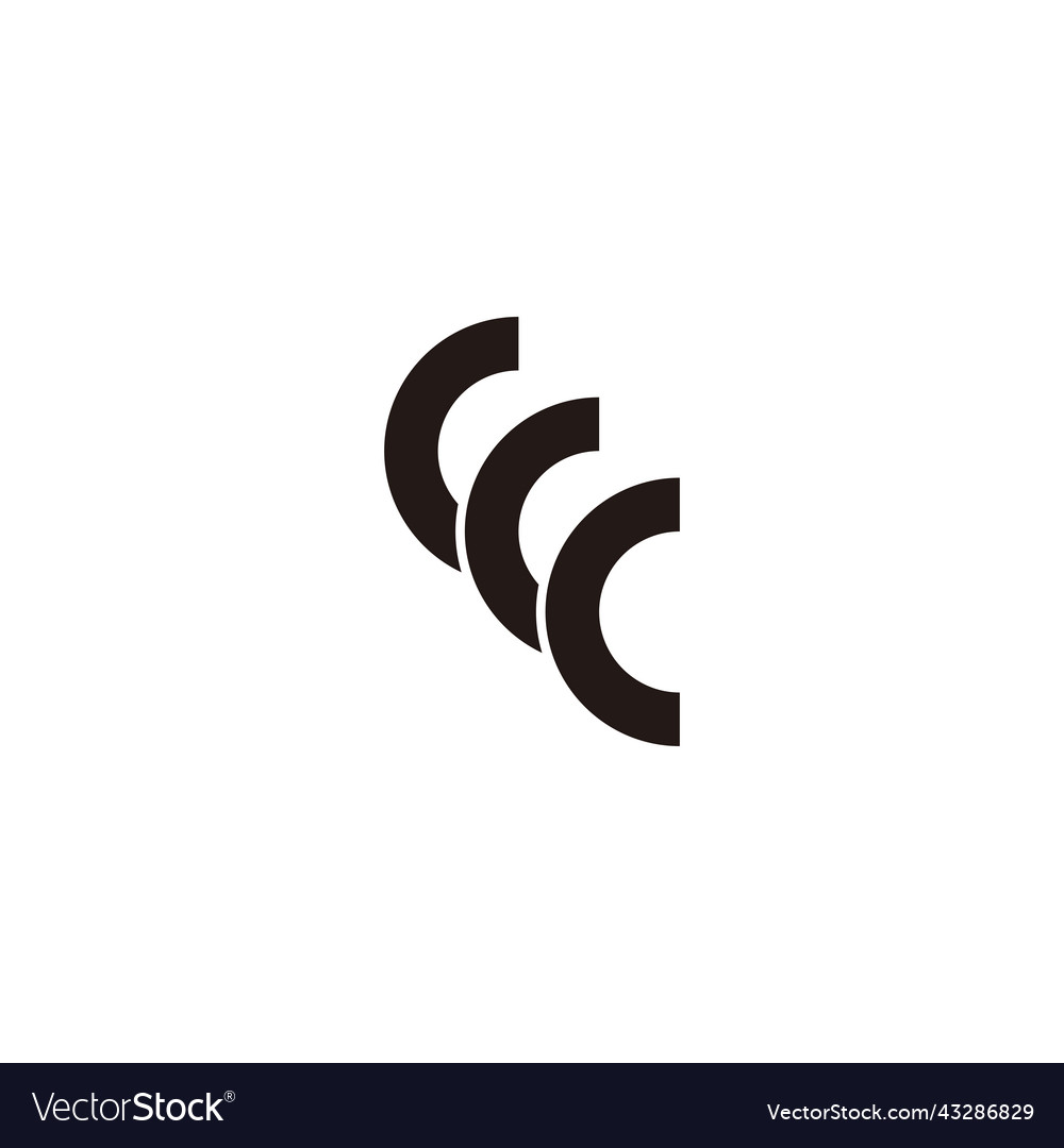 Three C Logo - Minimalist Shape