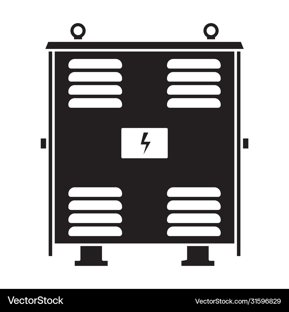 Transformer iconblack icon isolated Royalty Free Vector