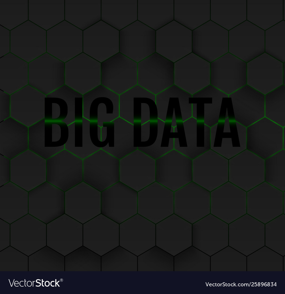 Big data hexagonal background