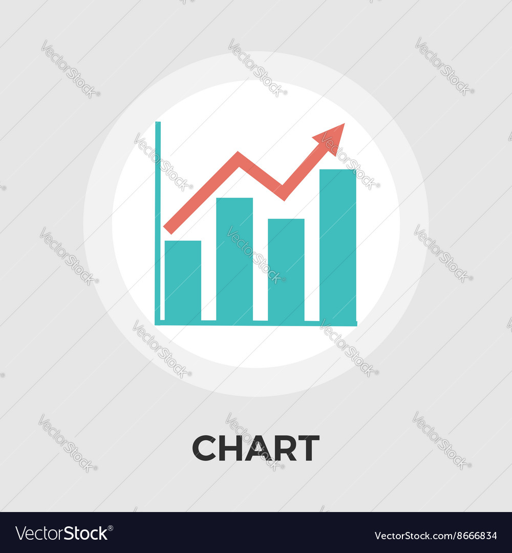 Chart flat single icon