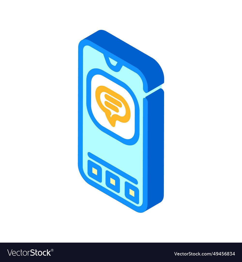 Chat social media isometric icon