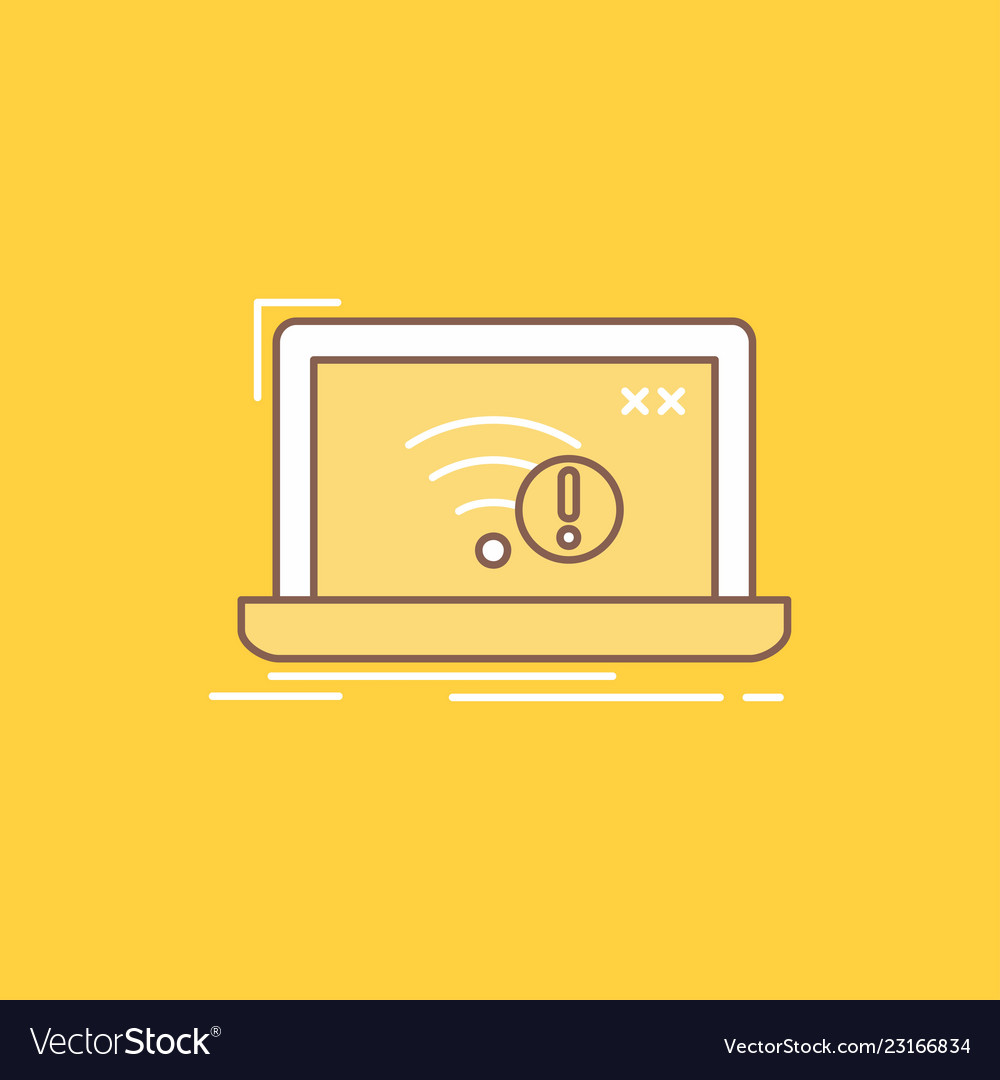 Connection error internet lost flat line vector image Connection error internet lost flat line