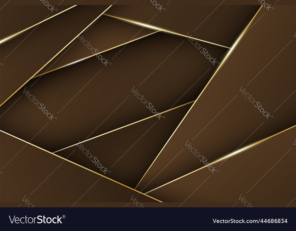 Elegant layered shape background with golden lines