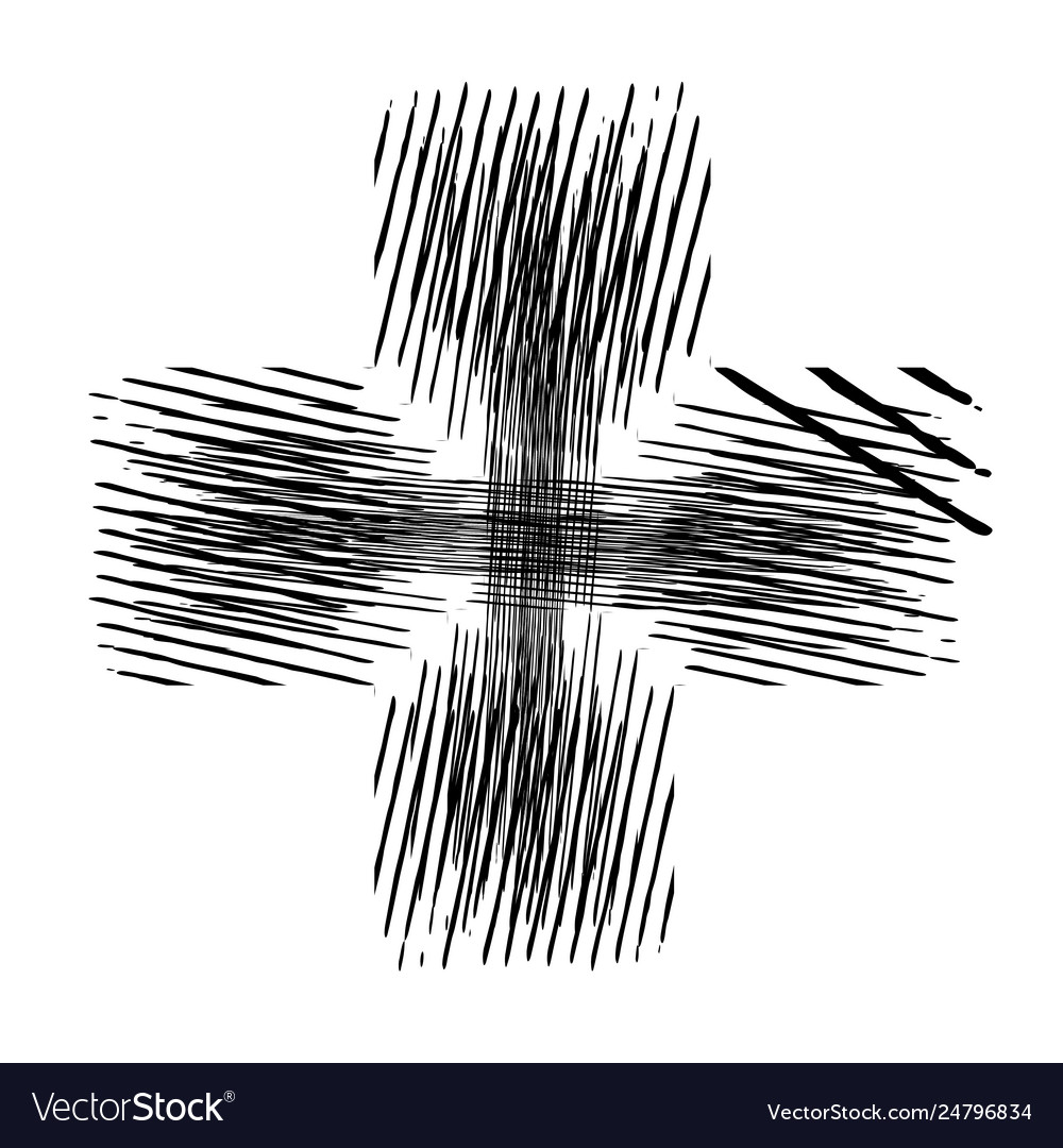 Grunge isolated cross