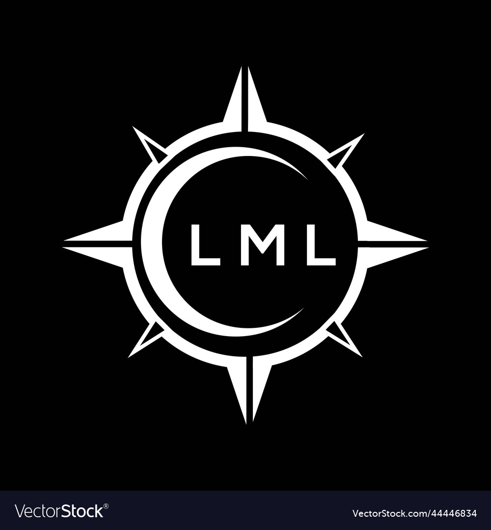 Lml abstract monogram shield logo design on black Vector Image Lml abstract monogram shield logo design on black