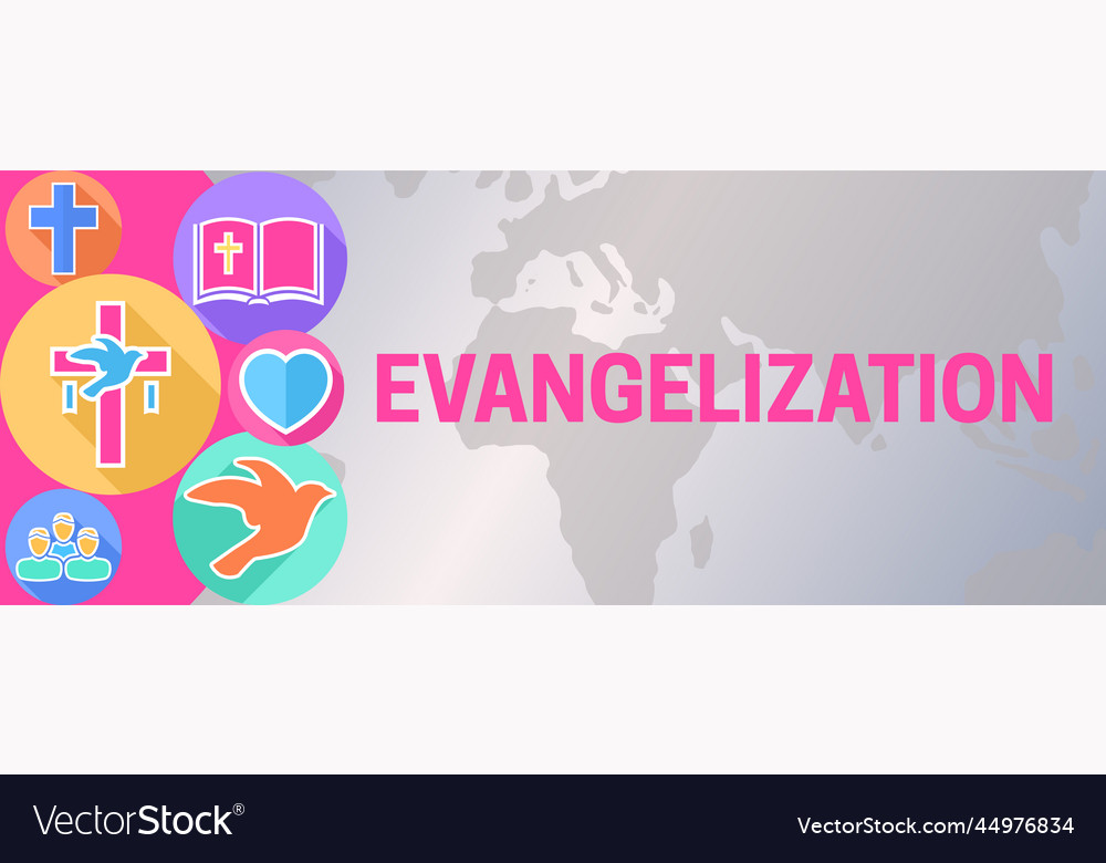 Modern evangelization background design for youth vector image Modern evangelization background design for youth
