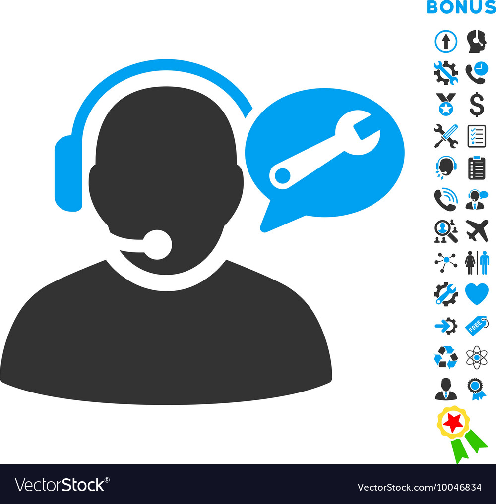 Operator service message flat icon