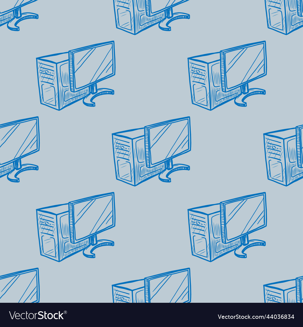 Pc seamless pattern for print or web design