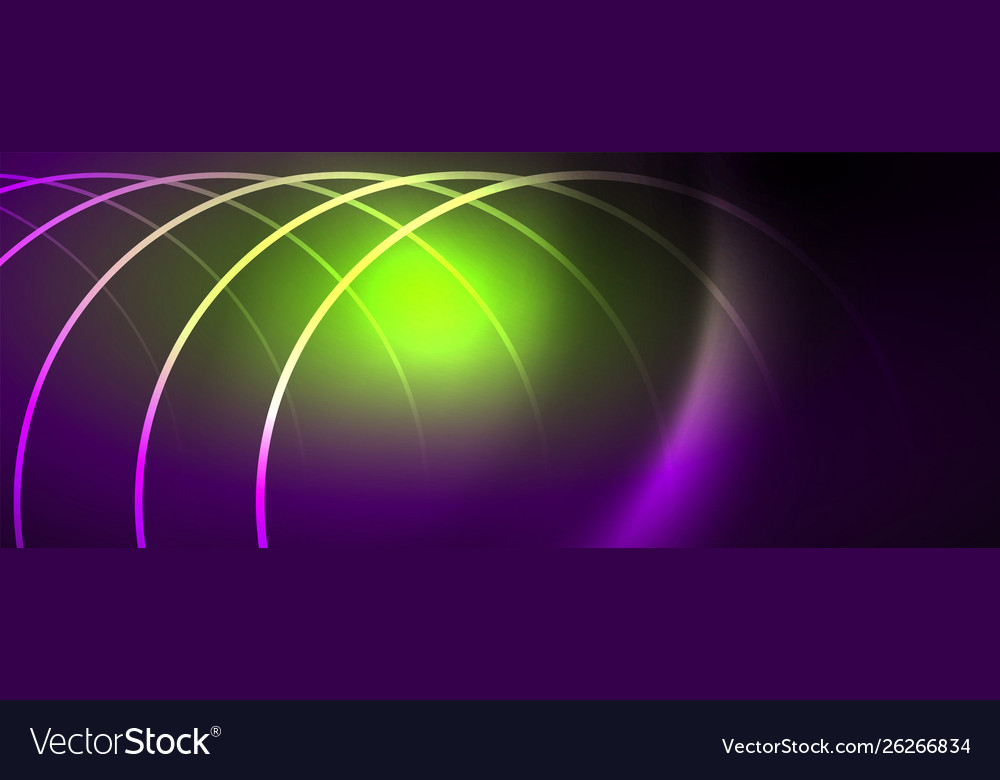 Shiny neon lights dark abstract background Vector Image