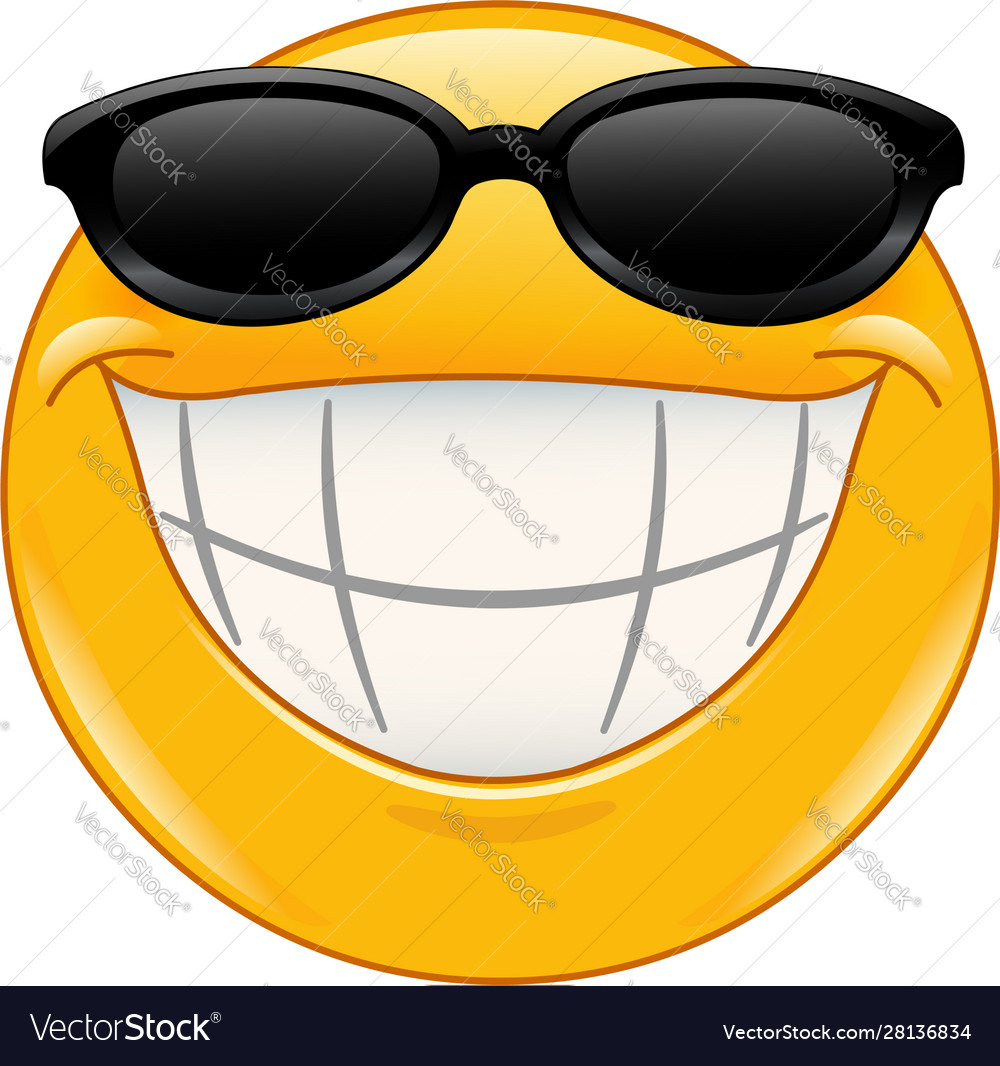 Smiley Face Emoji With Sunglasses