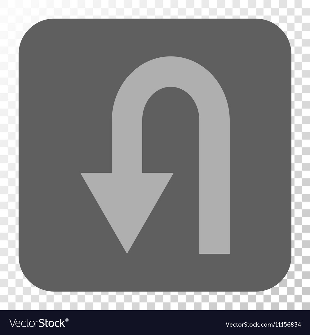 Turn back rounded square button