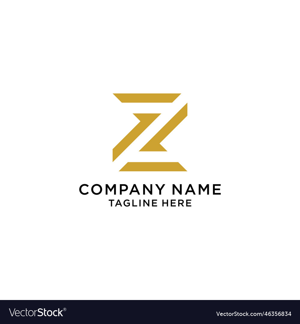 Z letter logo concept creative minimal monochrome