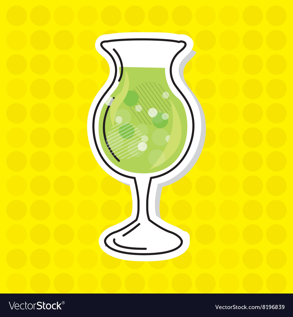 Beach cocktail design Royalty Free Vector Image