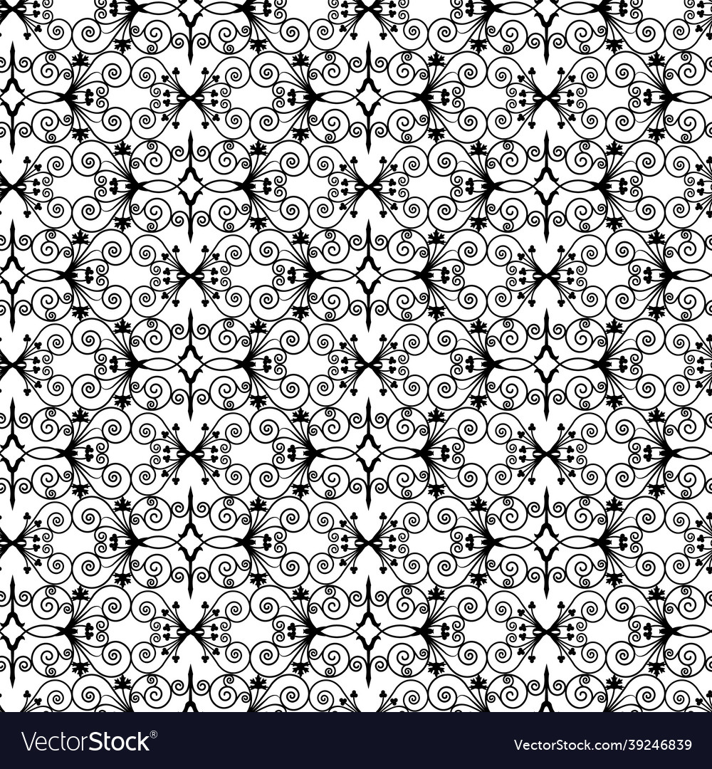 Black openwork pattern