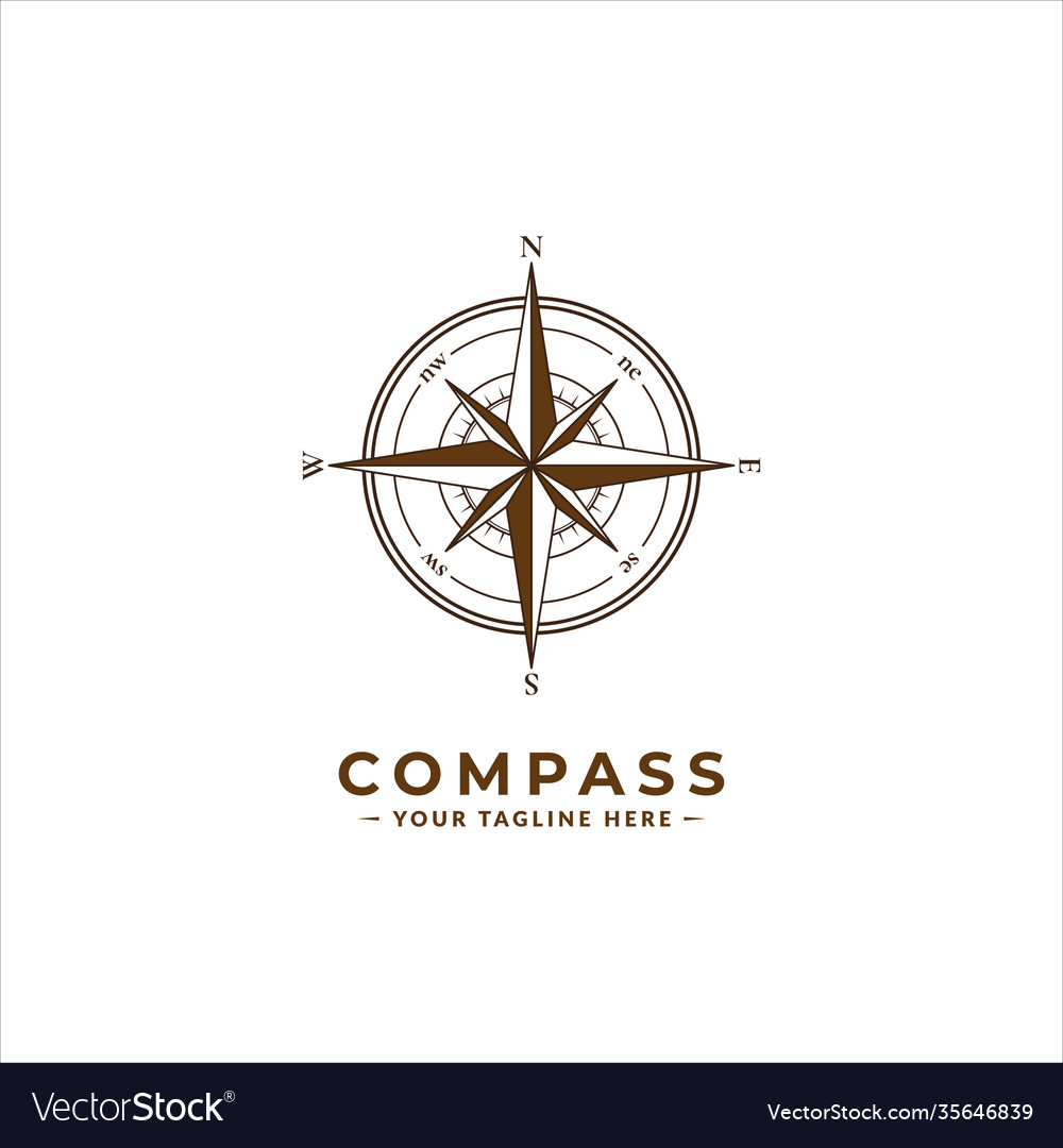 Compass logo design Royalty Free Vector Image - VectorStock