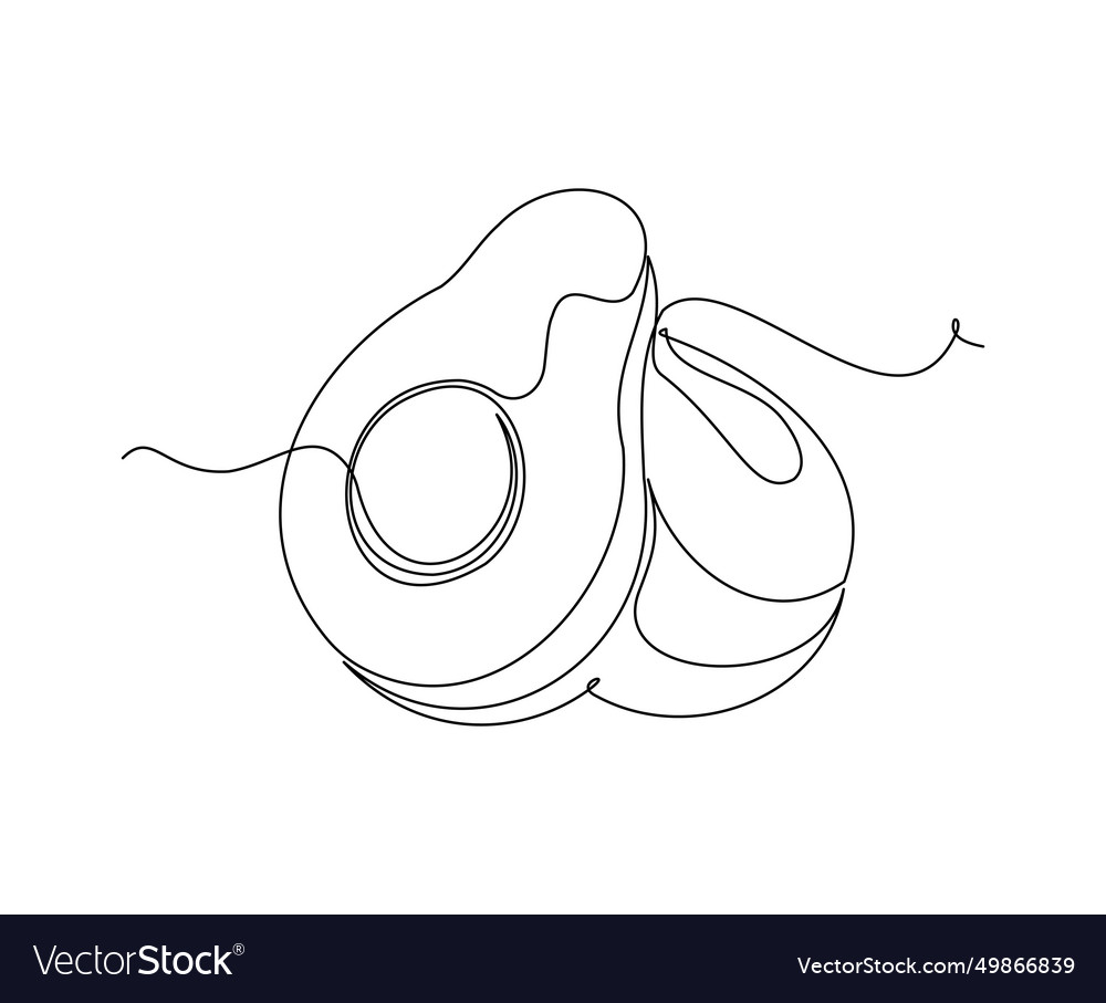 Continuous one simple single abstract line vector image Continuous one simple single abstract line