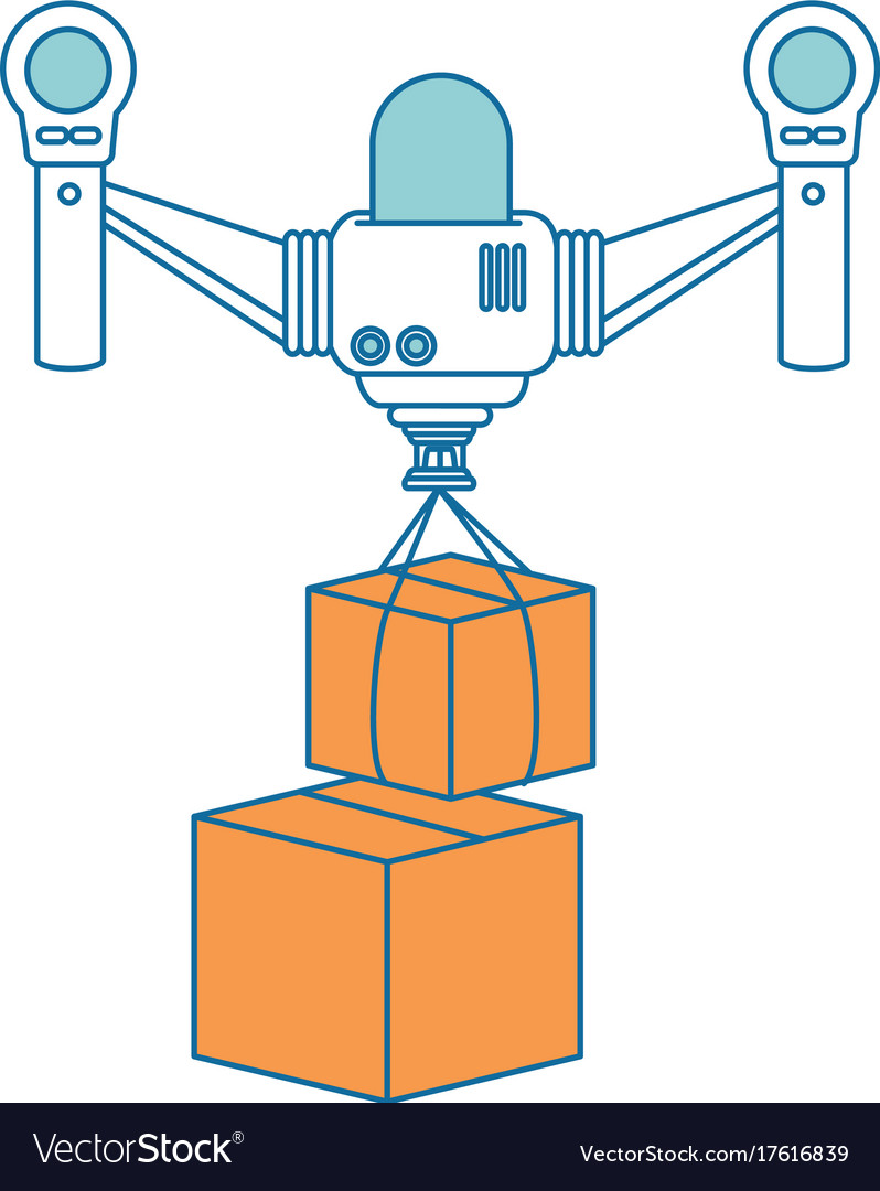 Drone flying technology with boxes