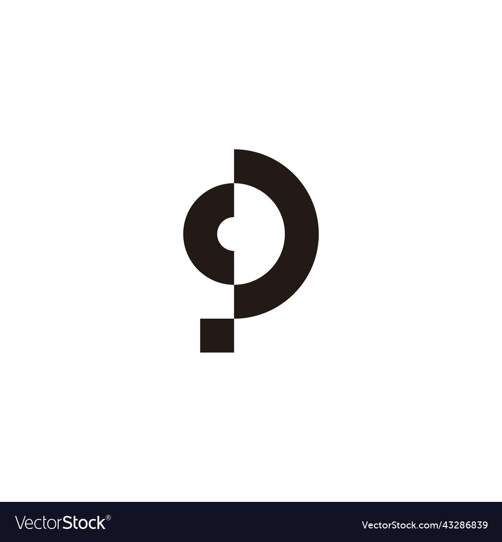 Geometric Circle Logo - CP Initial
