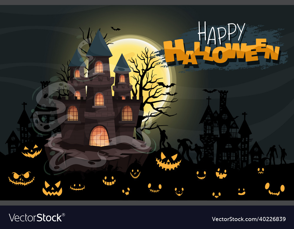 Happy halloween trick or treat poster Royalty Free Vector