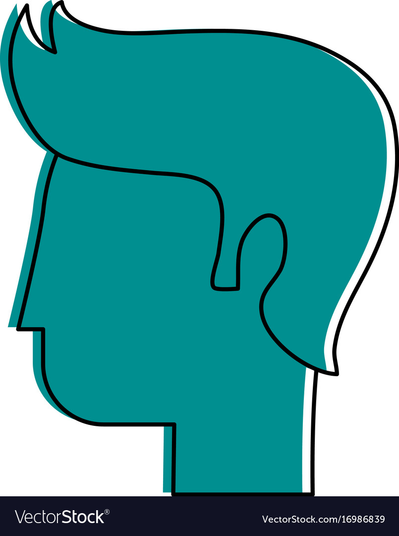 Human head profile icon image