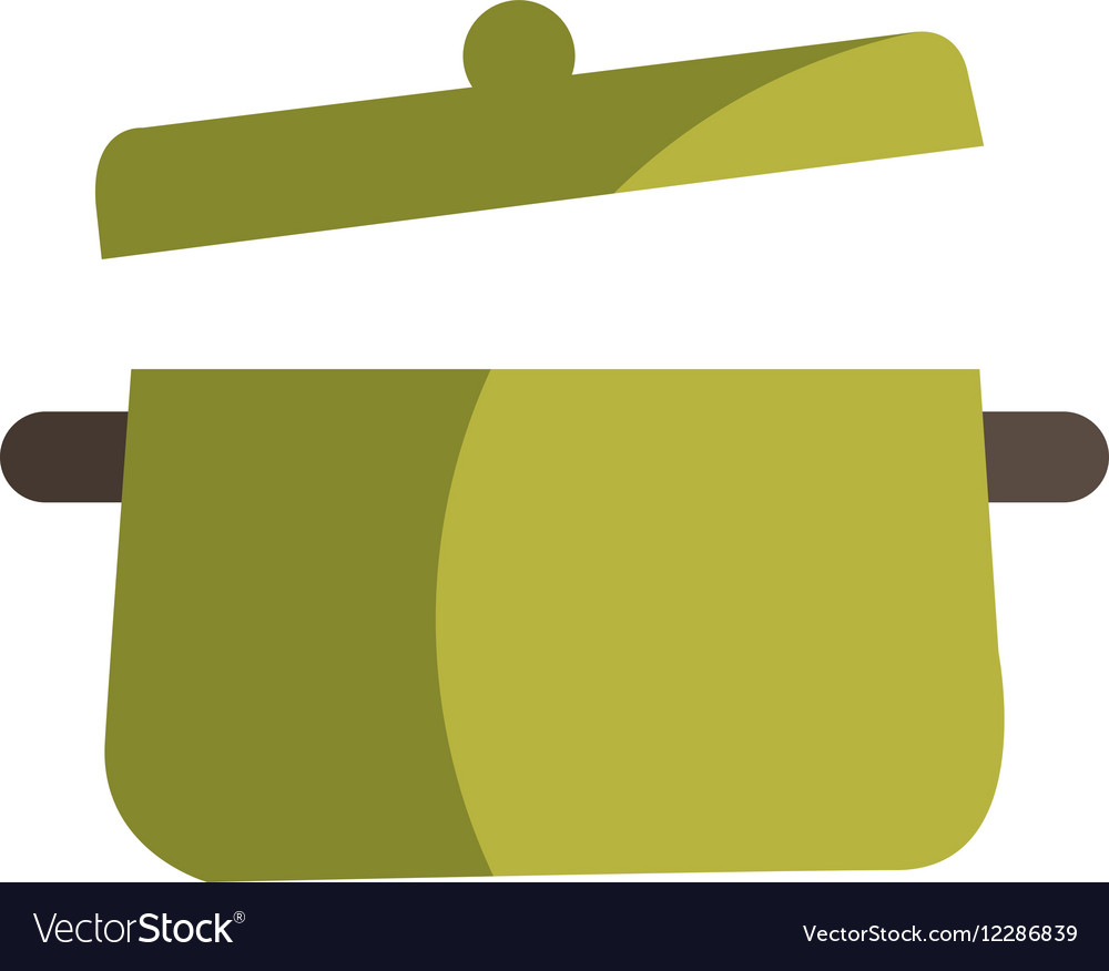 Kitchen pot isolated icon