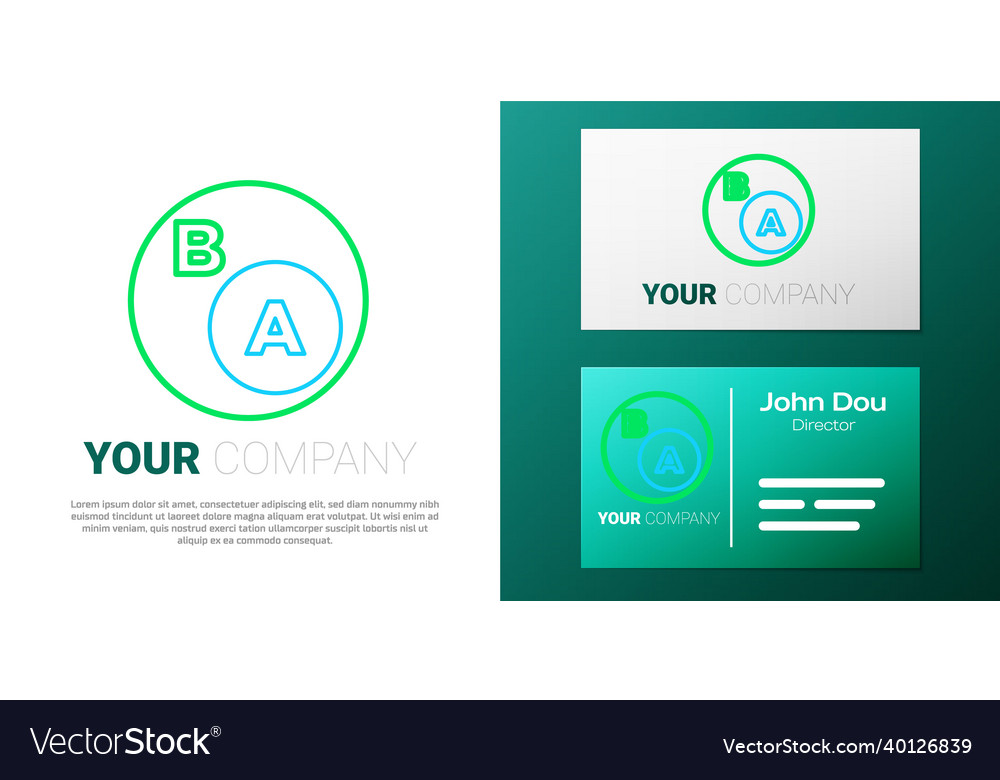 Line subsets mathematics a is subset of b icon vector image Line subsets mathematics a is subset of b icon
