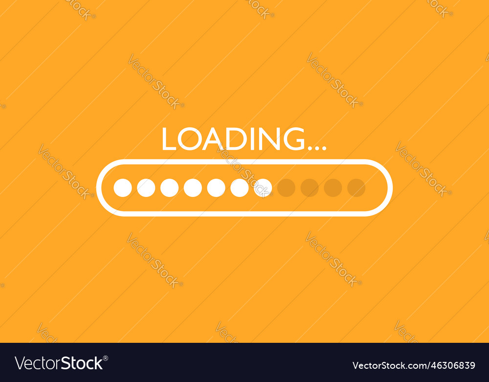 Loading bar icon in flat style progress indicator