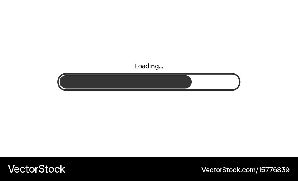 Modern Black Loading Bar Royalty Free Vector Image