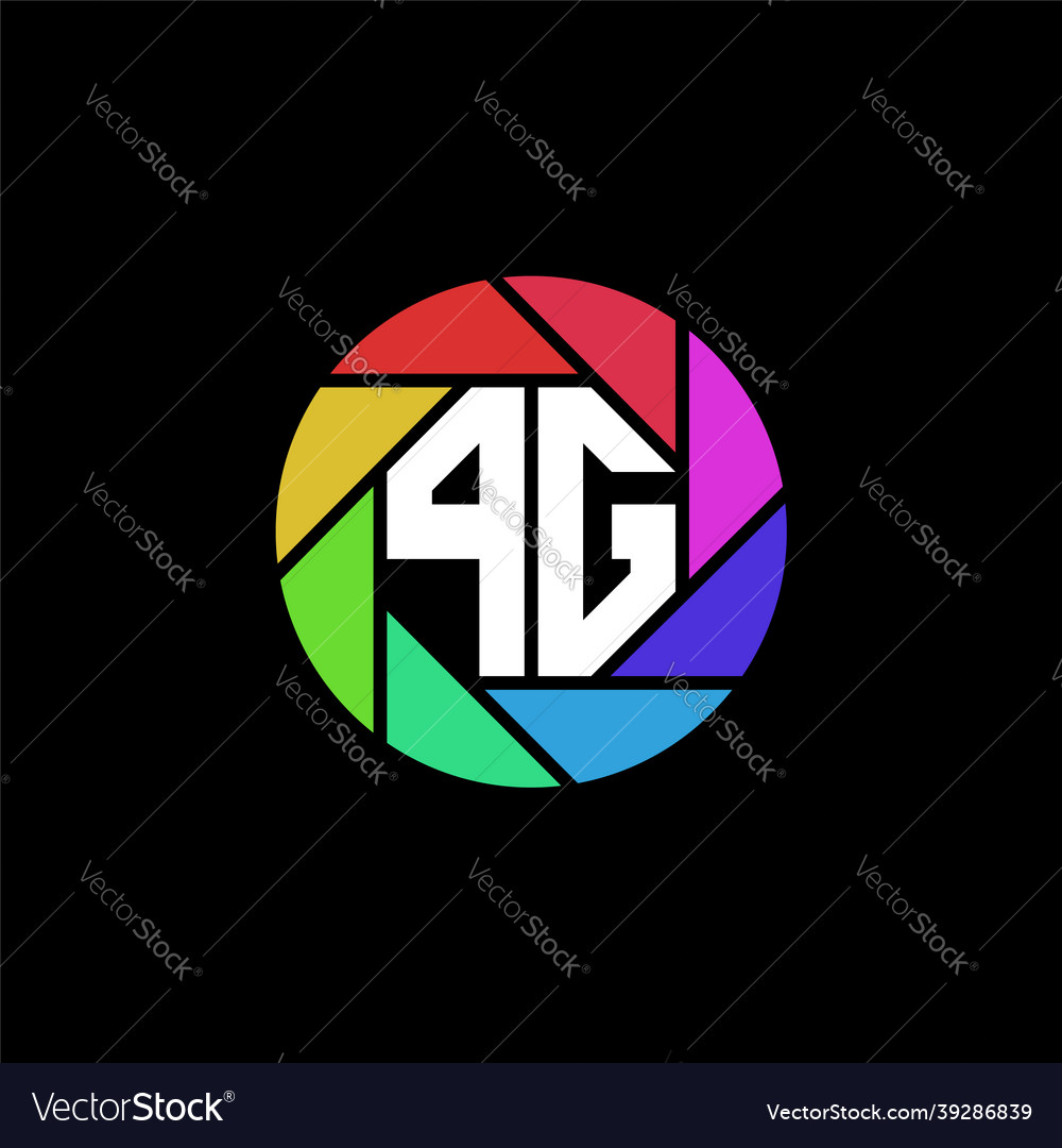 Pg Monogramm polygonalen Regenbogen