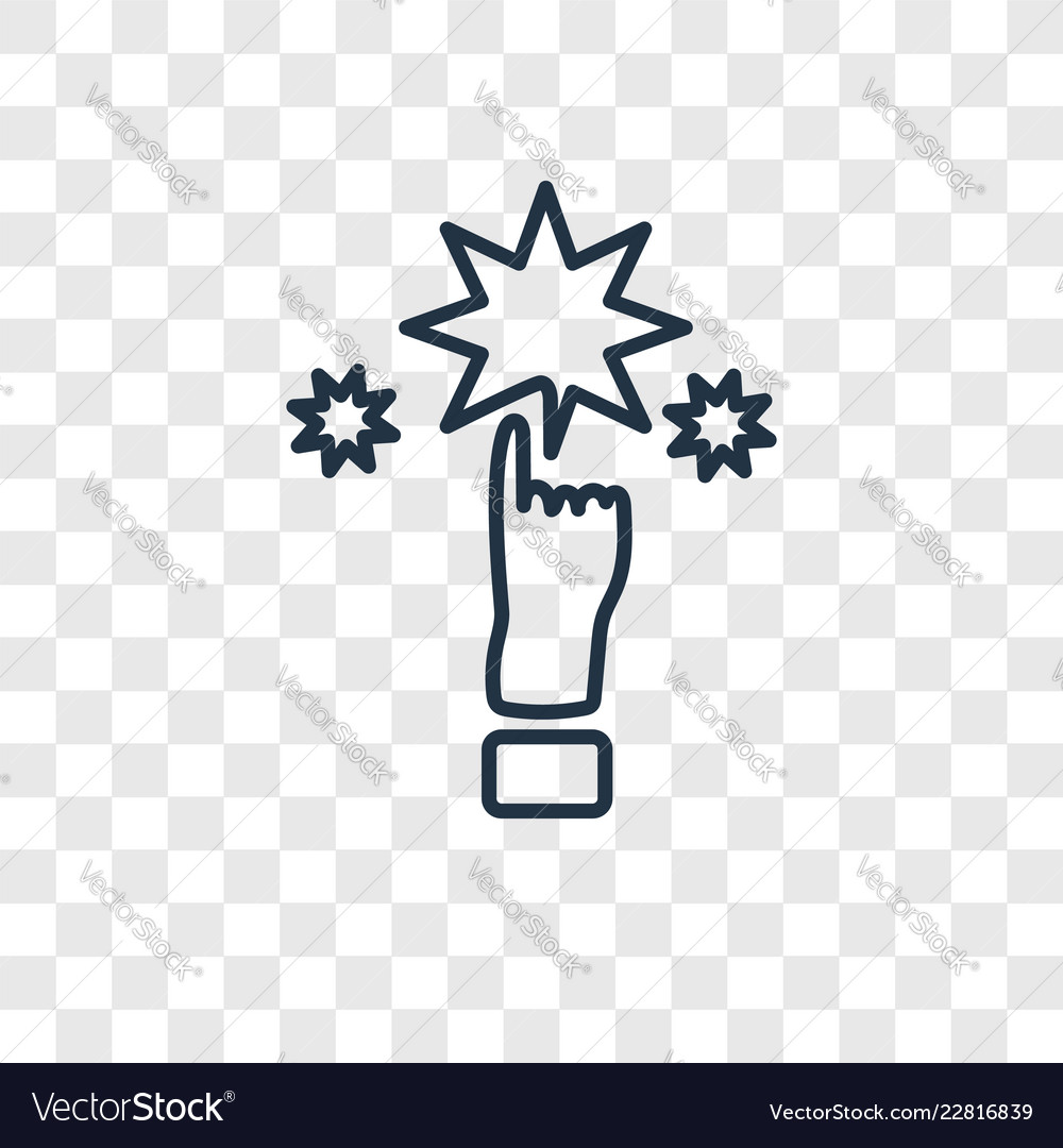 Rate concept linear icon isolated on transparent