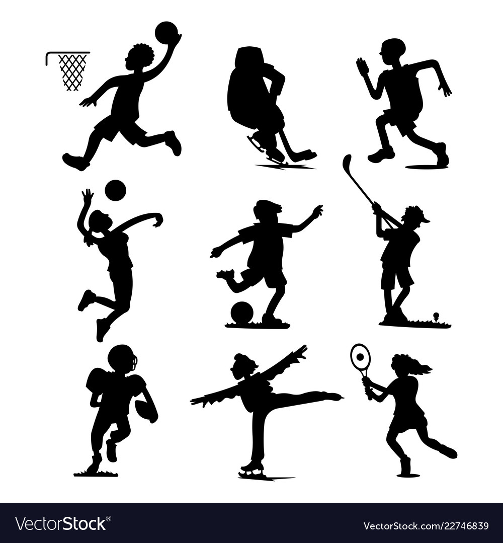 Sporty Silhouette People