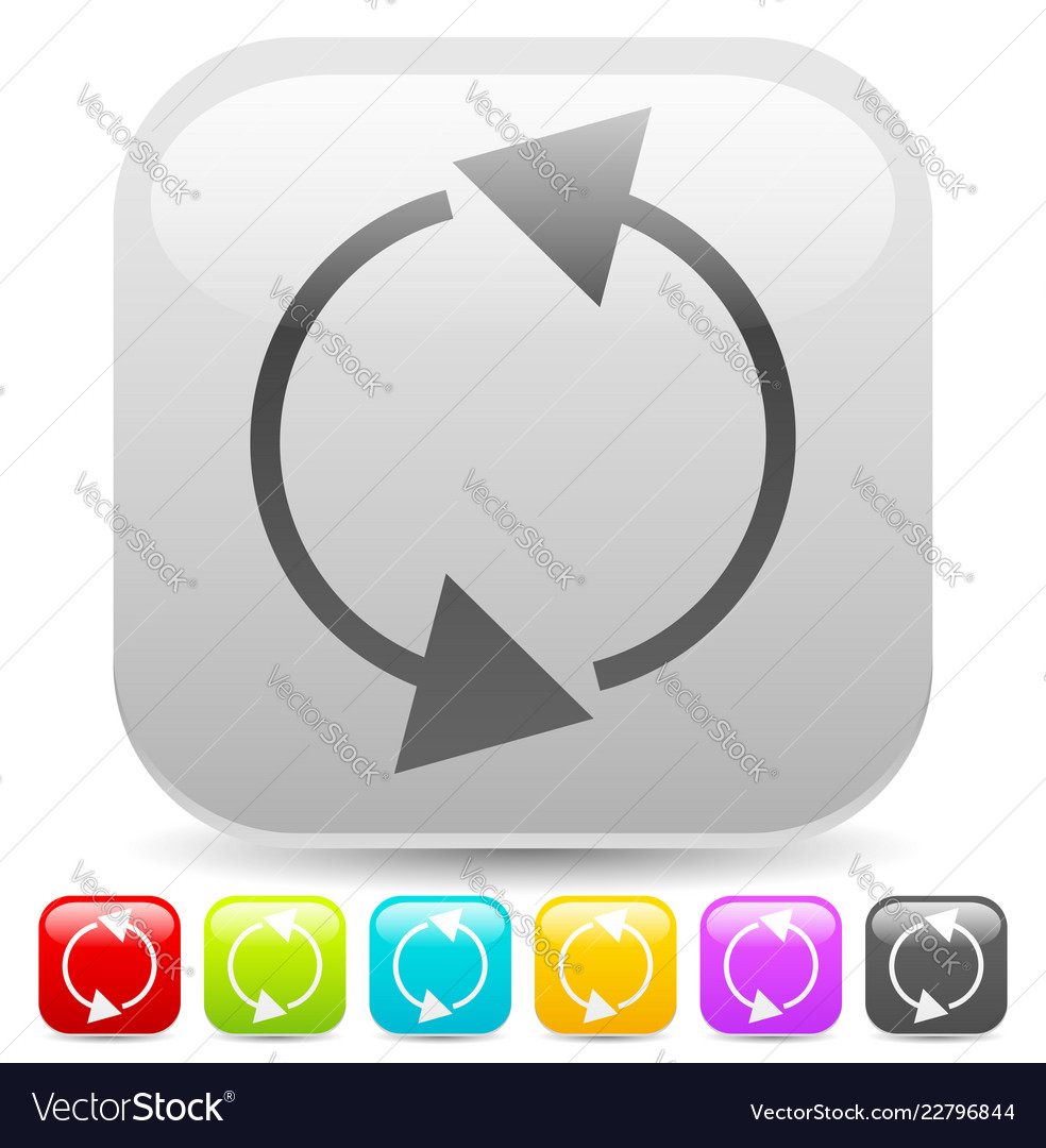 Arrow element for circulation loop restart vector image Arrow element for circulation loop restart