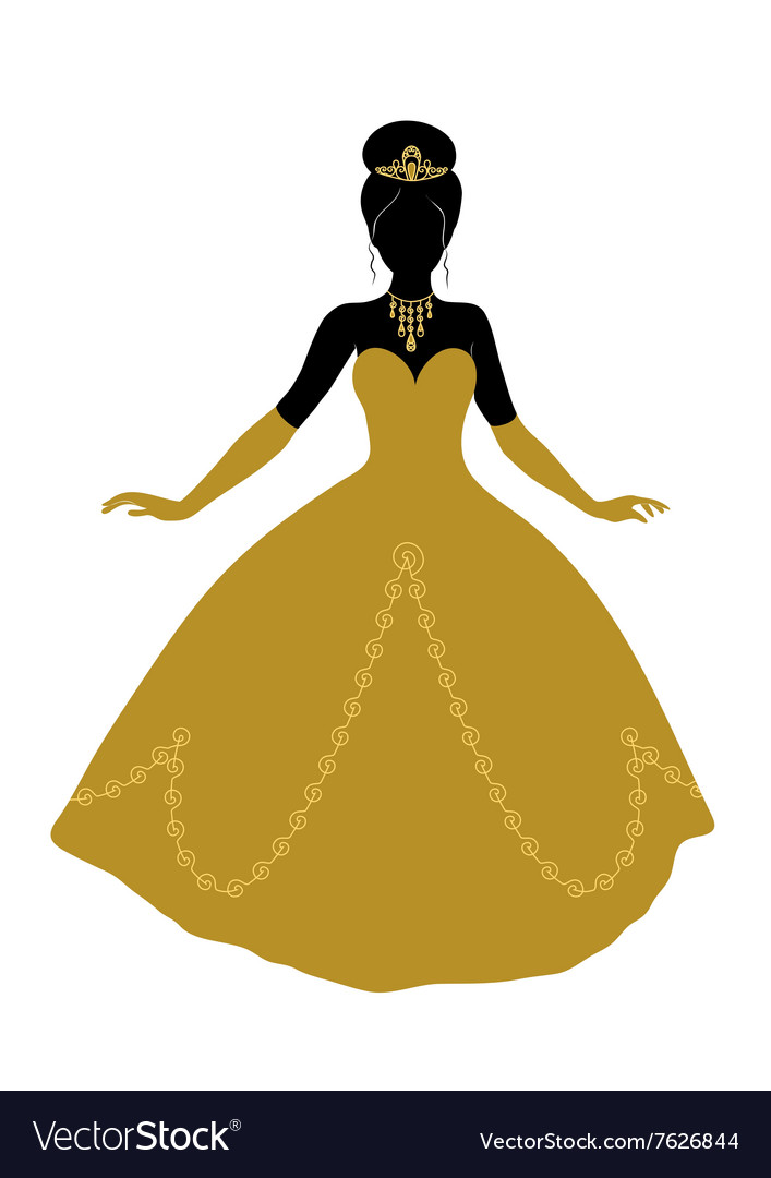 Princess Dress Silhouette Svg