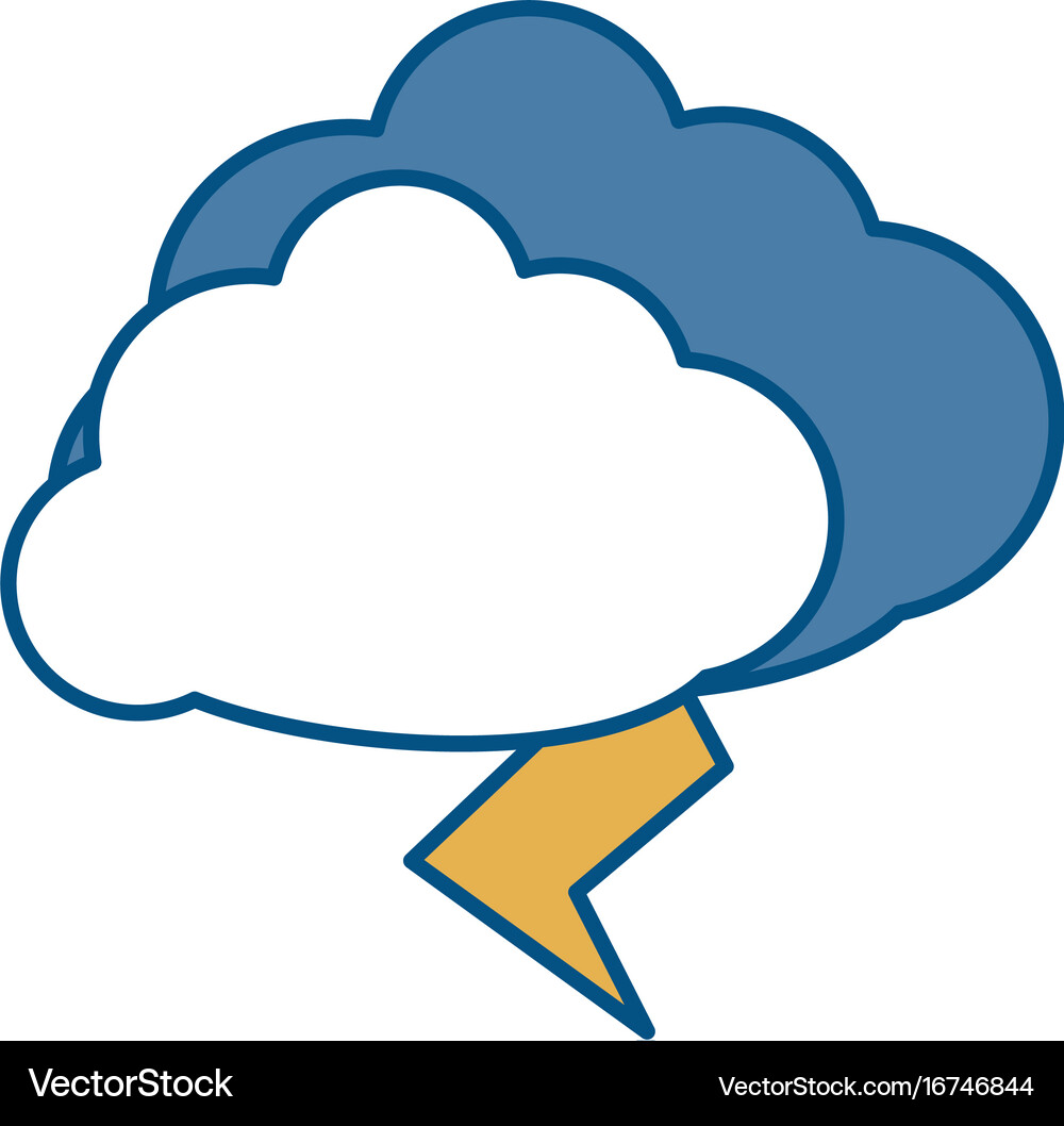 Cloud and thunder icon Royalty Free Vector Image