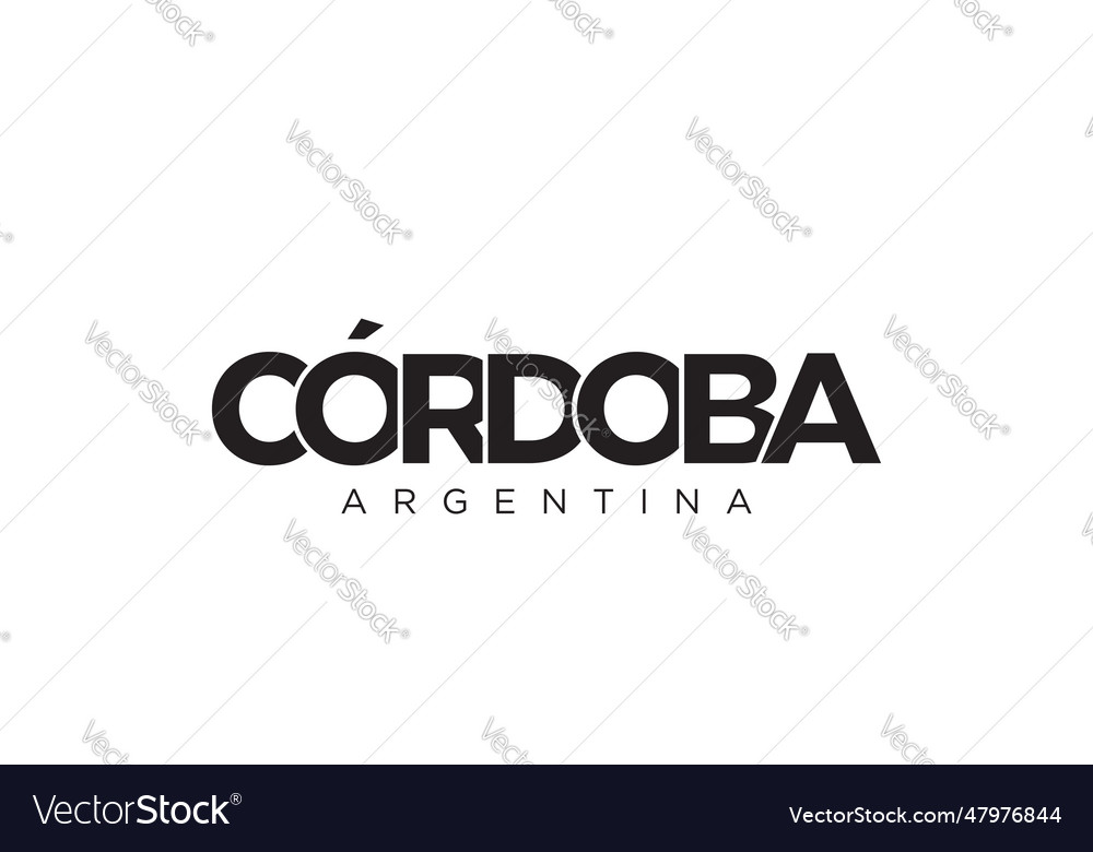 Cordoba in the argentina emblem design