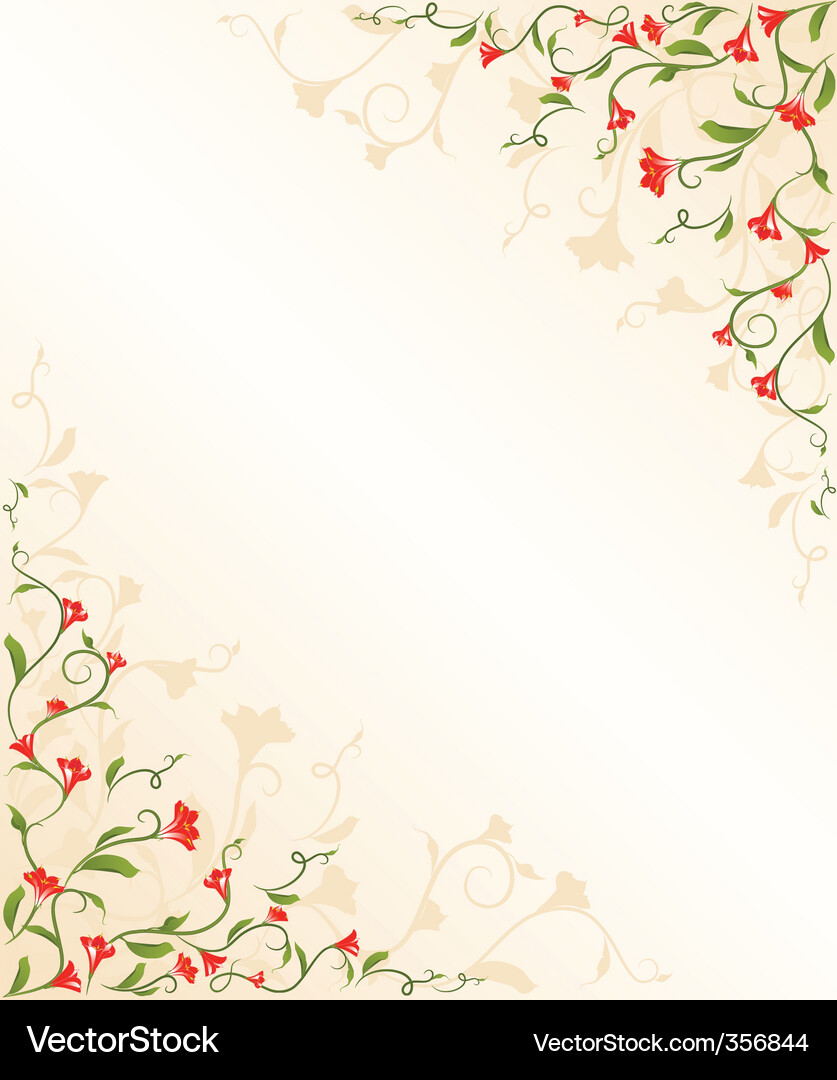 Floral border Royalty Free Vector Image - VectorStock