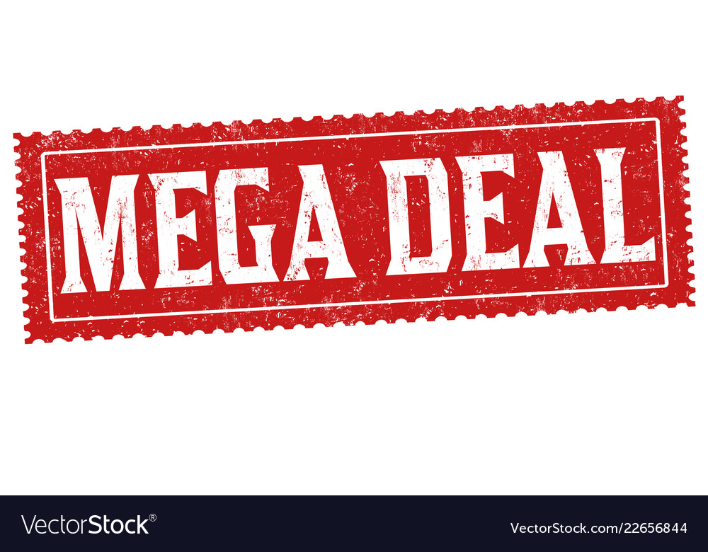 Mega Deal Zeichen oder Stempel