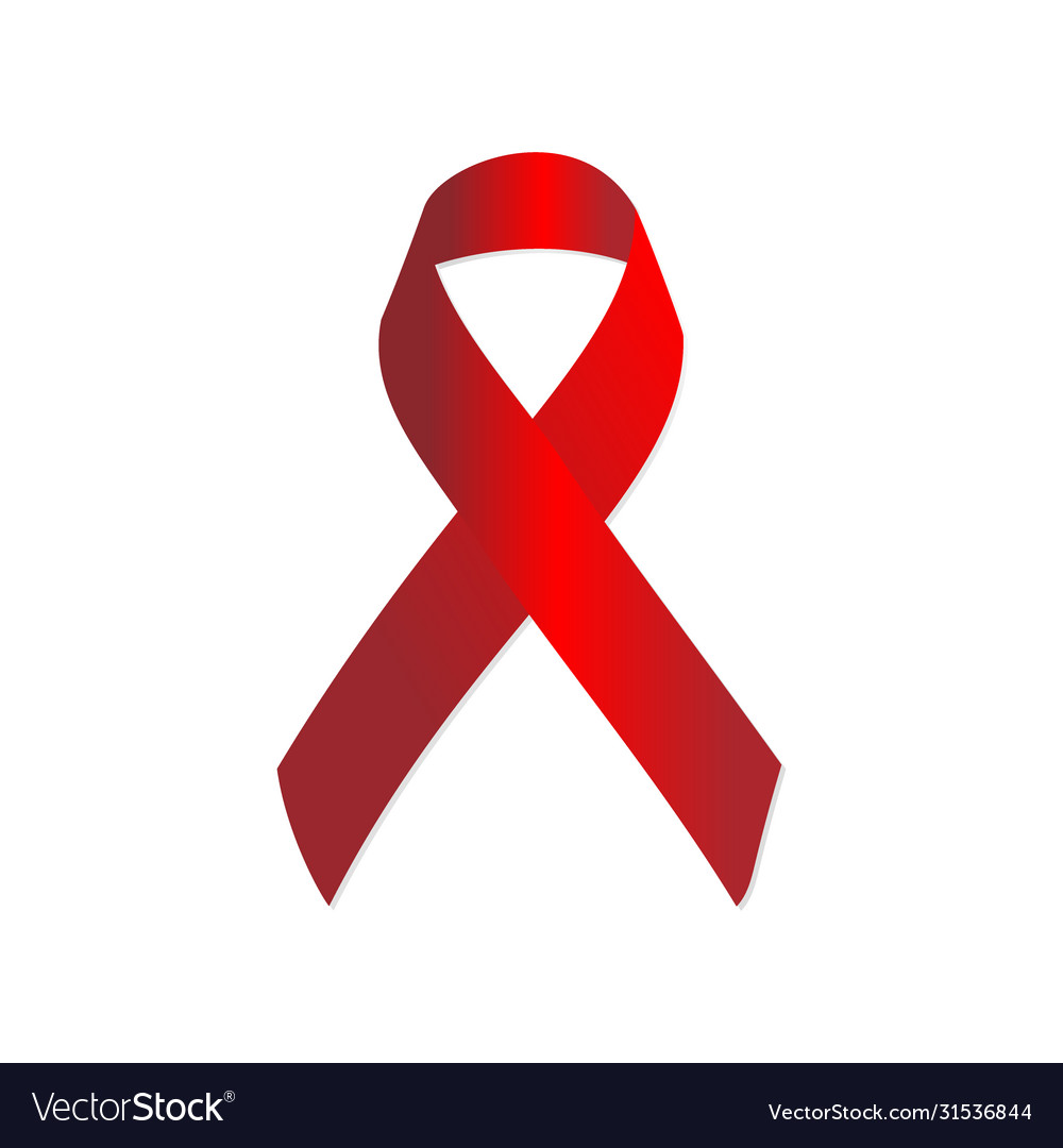 Red ribbon isolated on white background Royalty Free Vector