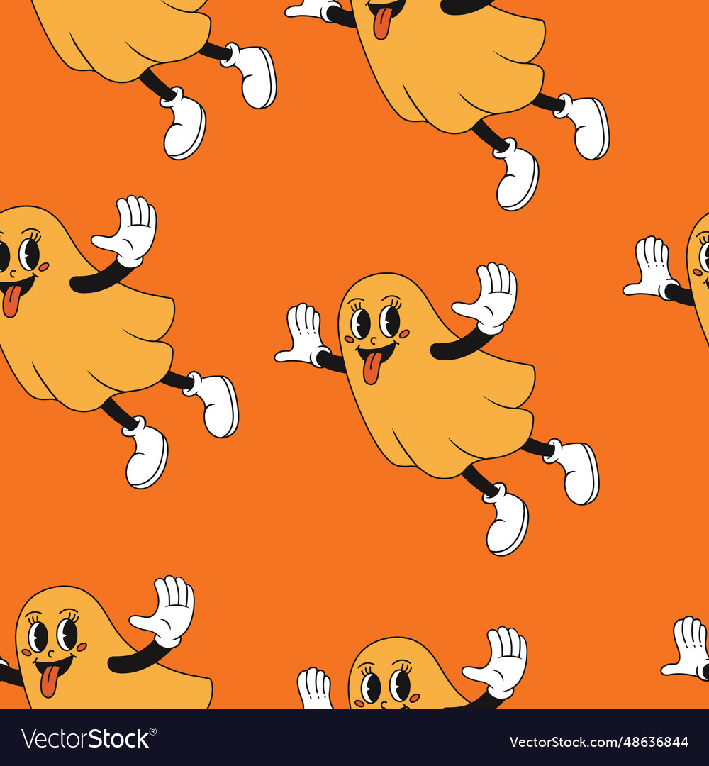 Seamless pattern with ghost