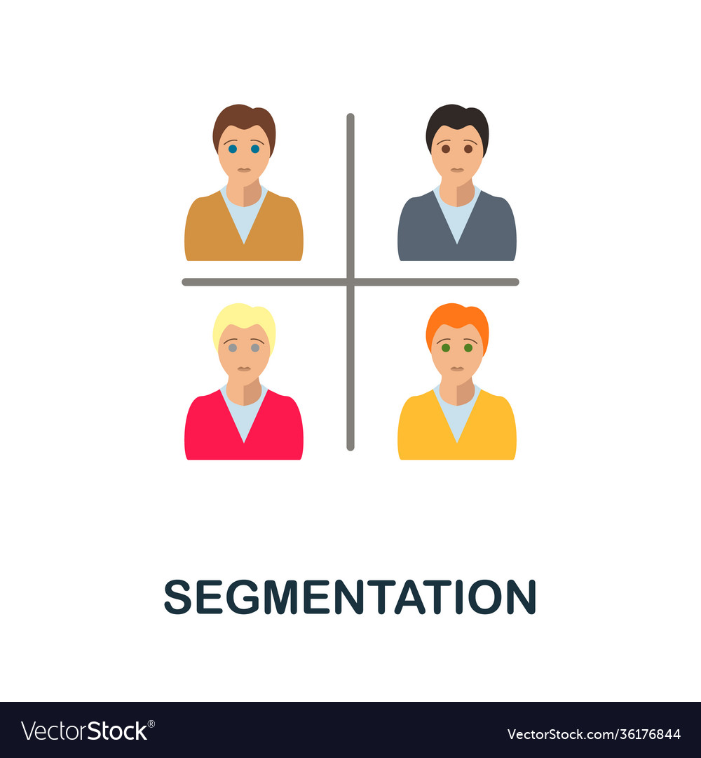 Segmentation flat icon color simple element from
