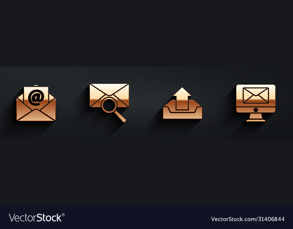 Set mail and e-mail envelope with magnifying