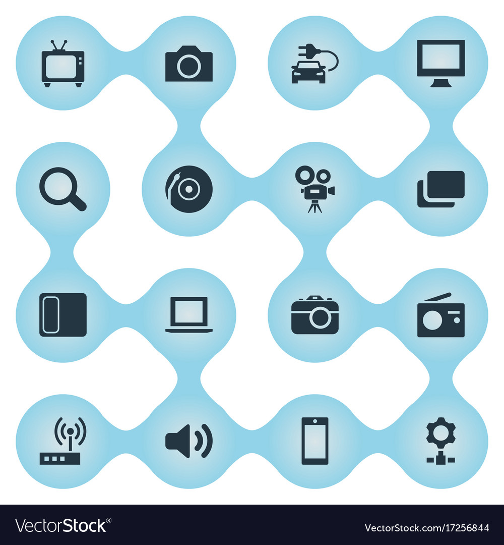 Set of simple hardware icons