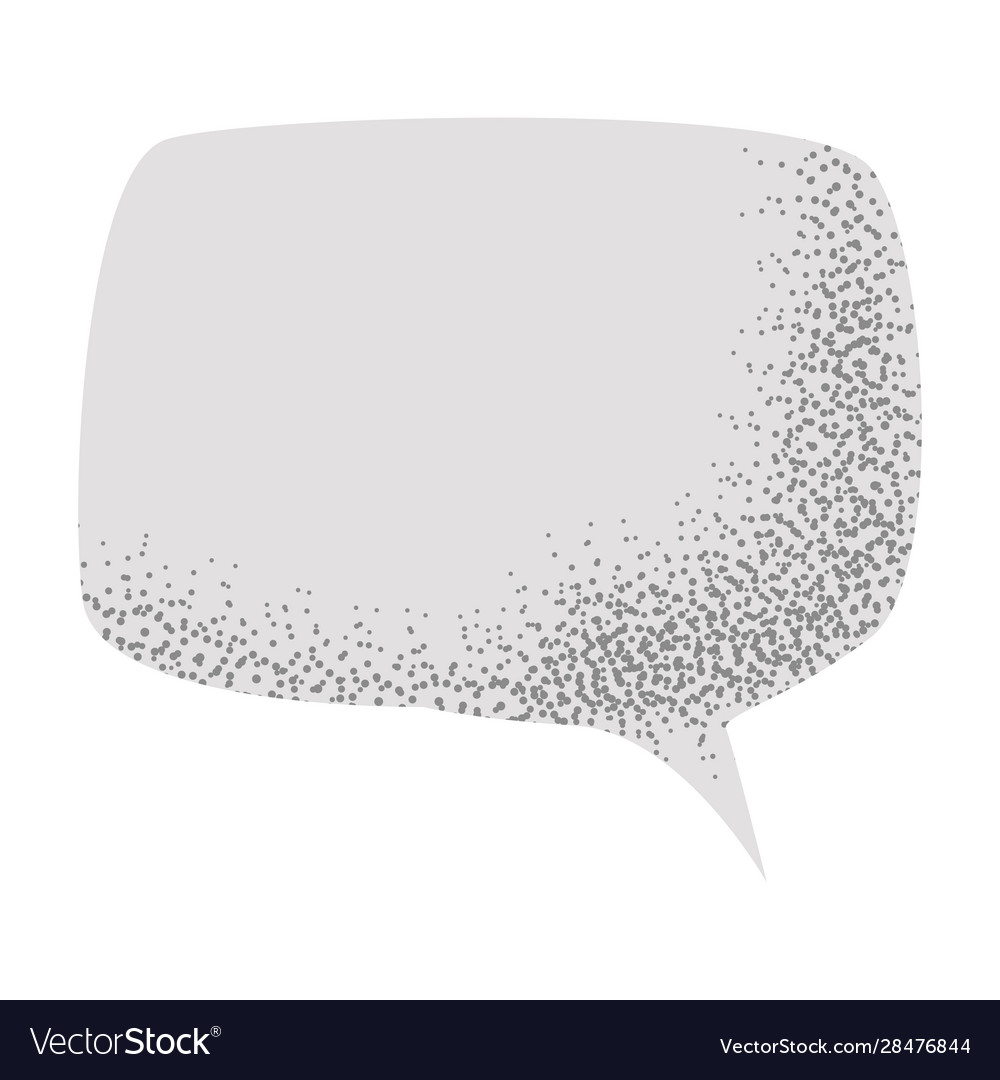 Speech empty bubble with noise sand texture