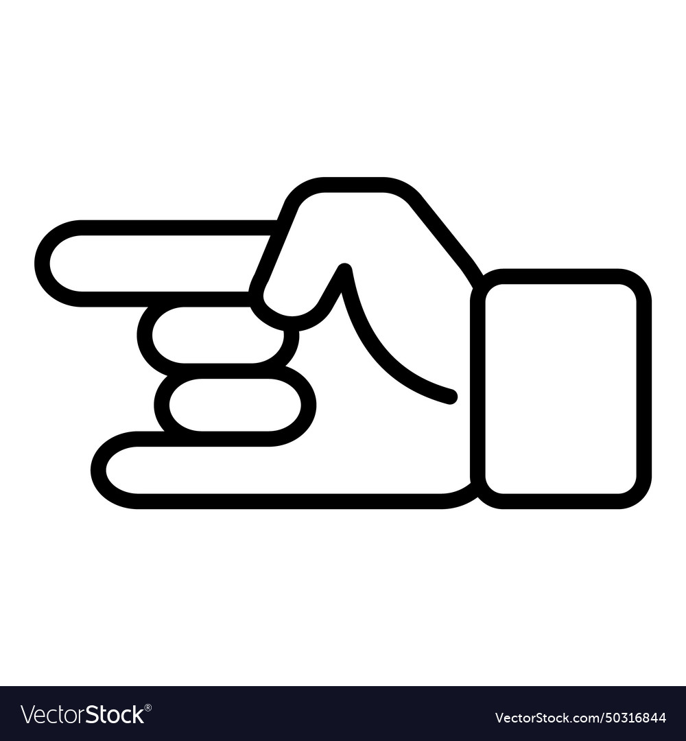 That rock hand gesture flat icon isolated