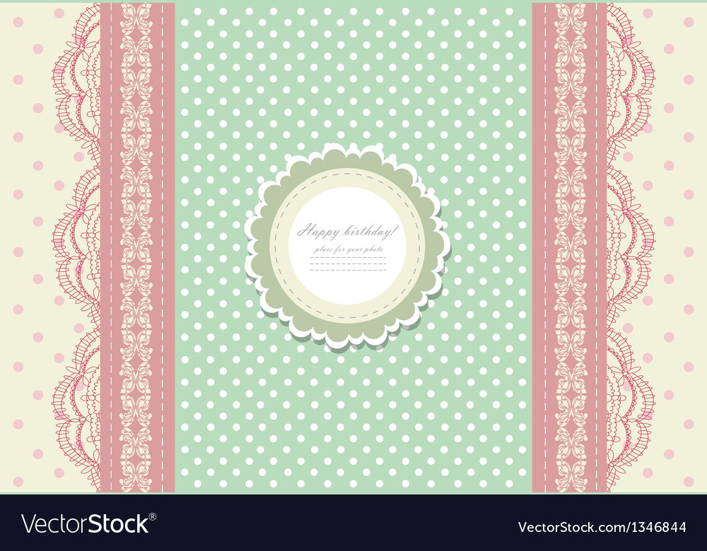 Vintage pink wedding card