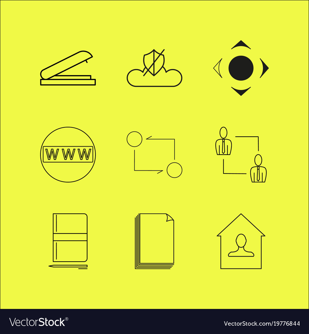 Web linear icon set simple outline icons