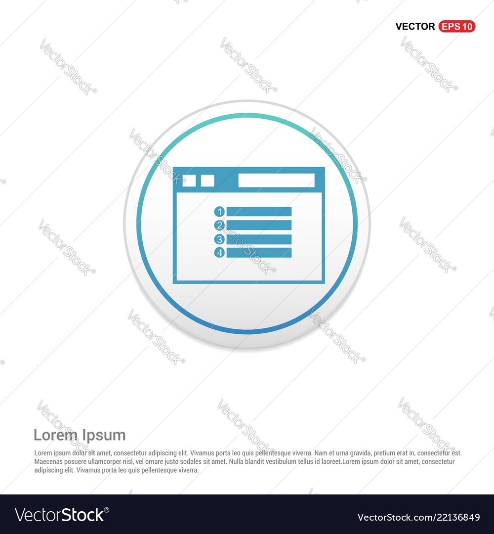 App window interface icon - white circle button