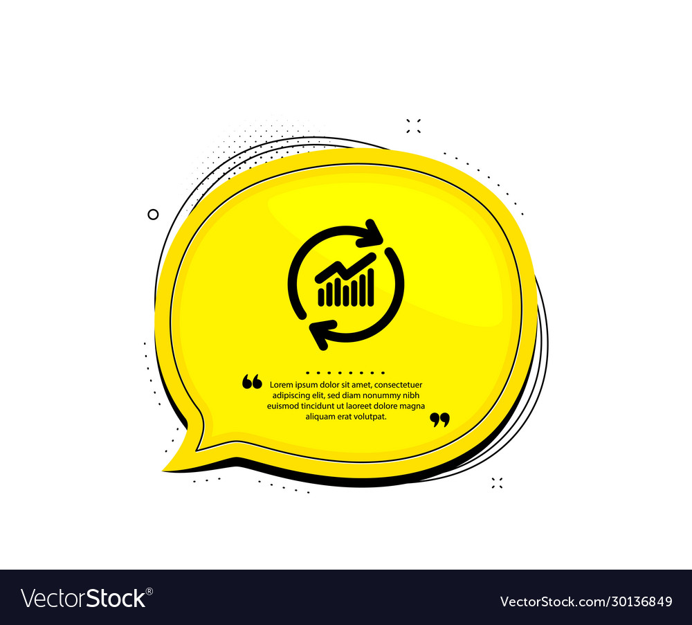 Chart icon update report graph sign
