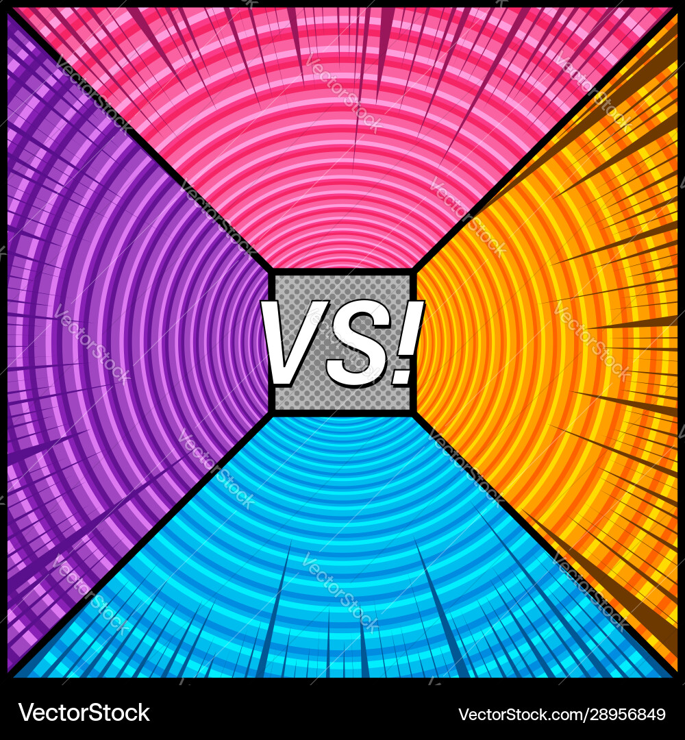 Comic versus explosive template Royalty Free Vector Image