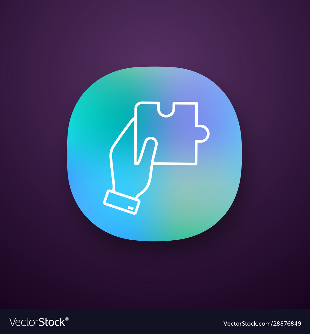 Finding solution app icon vector image Finding solution app icon